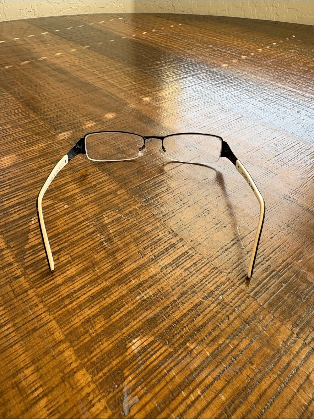 Vogue VO3619 352 Eyeglasses Frames Black White Floral Half-Rim 52-18-135 Women’s